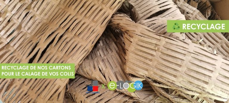 logistique e-commerce verte | recyclage des cartons pour le calage des colis