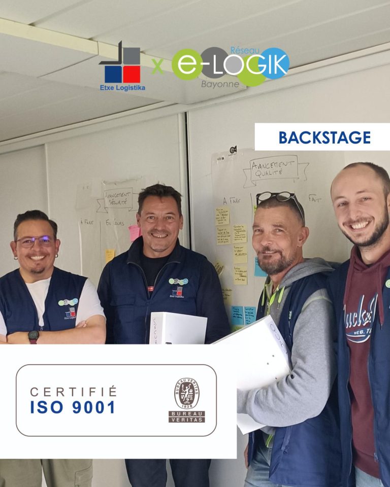 ETXE LOGISTIKA certifié ISO 9001